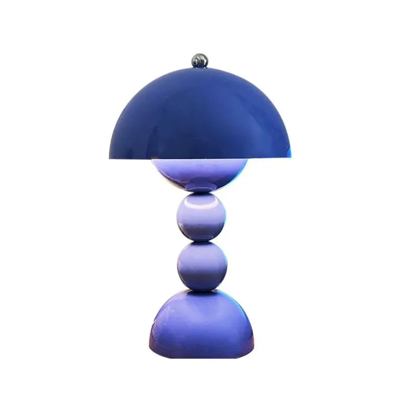 Veilleuse Champignon Bleu Fond Blanc