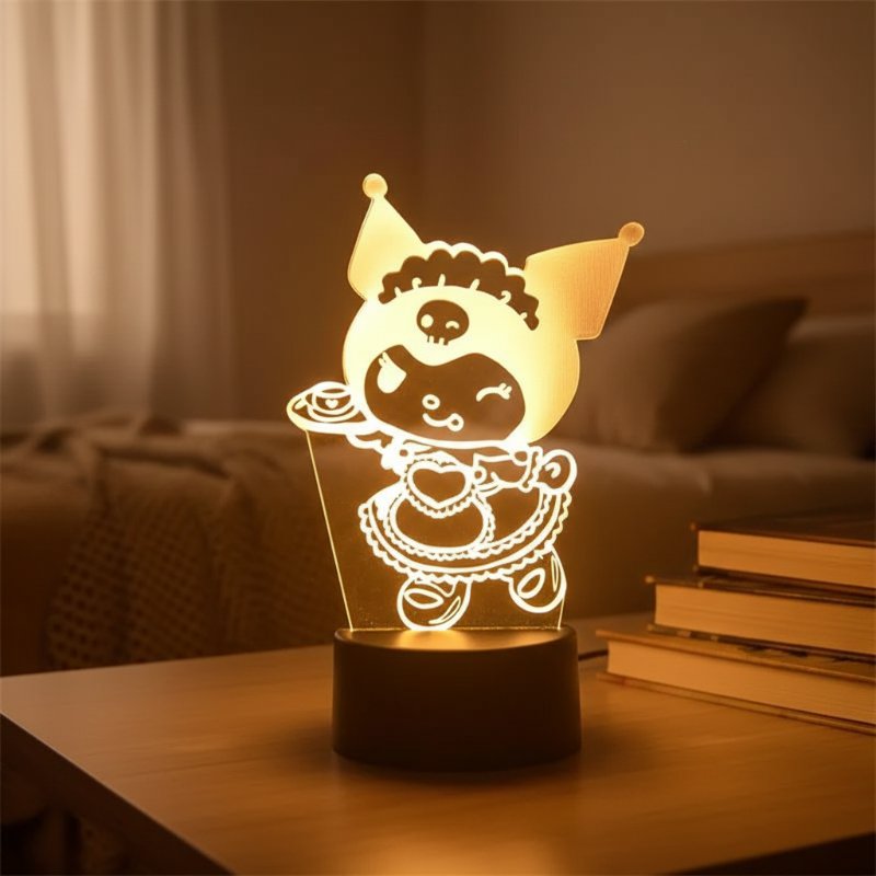 Lampe Kuromi serveuse kawaii lumière douce veilleuse nuit