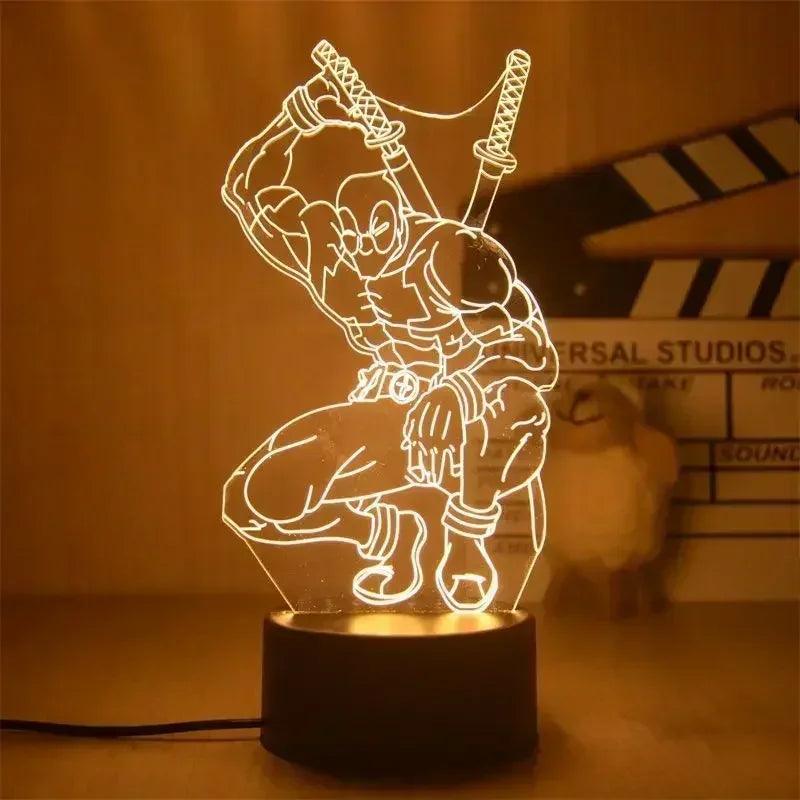 Lampe LED Deadpool 3D - Veilleuse de rêve 