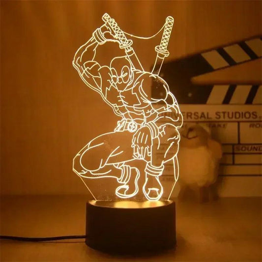 Lampe LED Deadpool 3D - Veilleuse de rêve 