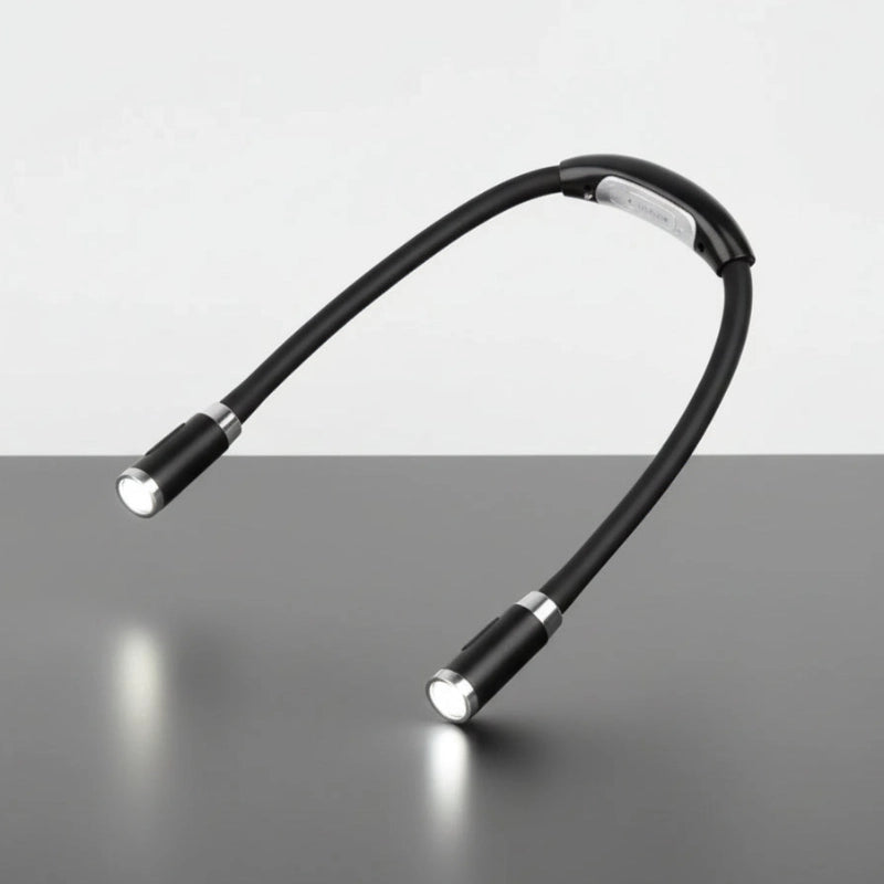 Lampe lecture tour de cou flexible pince lumière livres