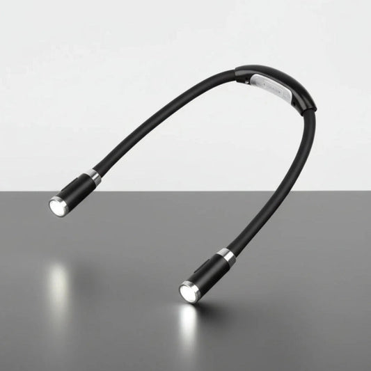 Lampe lecture tour de cou flexible pince lumière livres