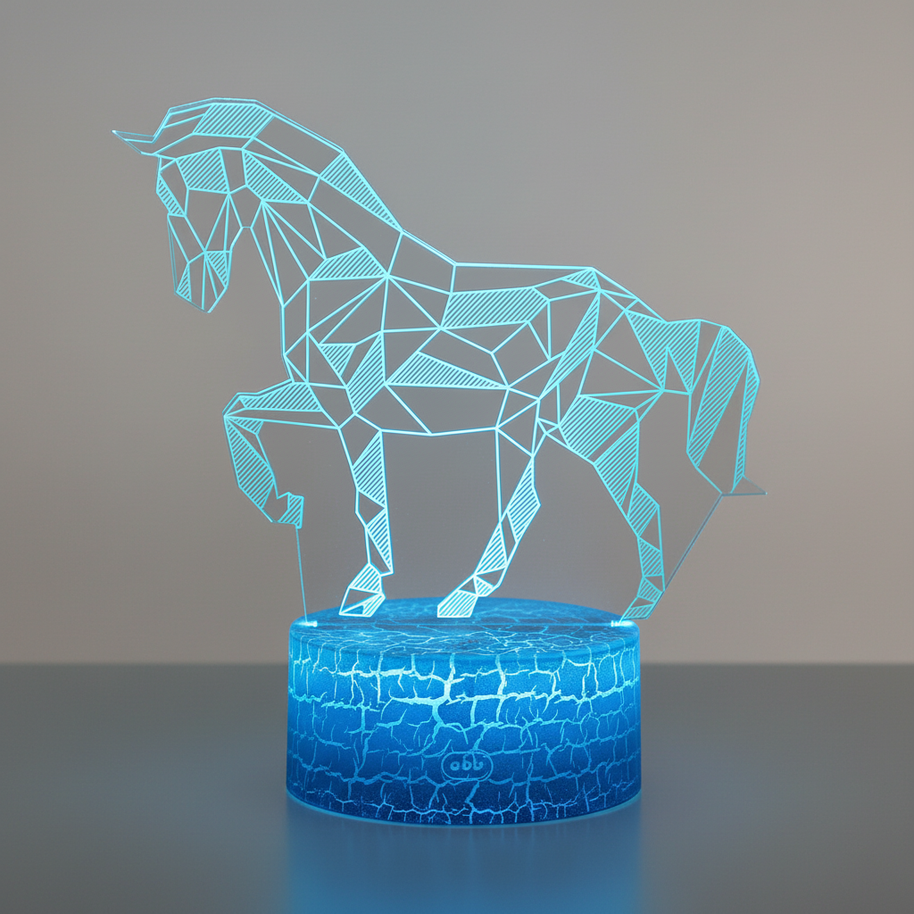 Lampe Led 3D Cheval Veilleuse de rêve