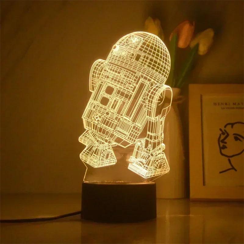 Lampe Led 3D R2-D2 - Veilleuse de rêve 