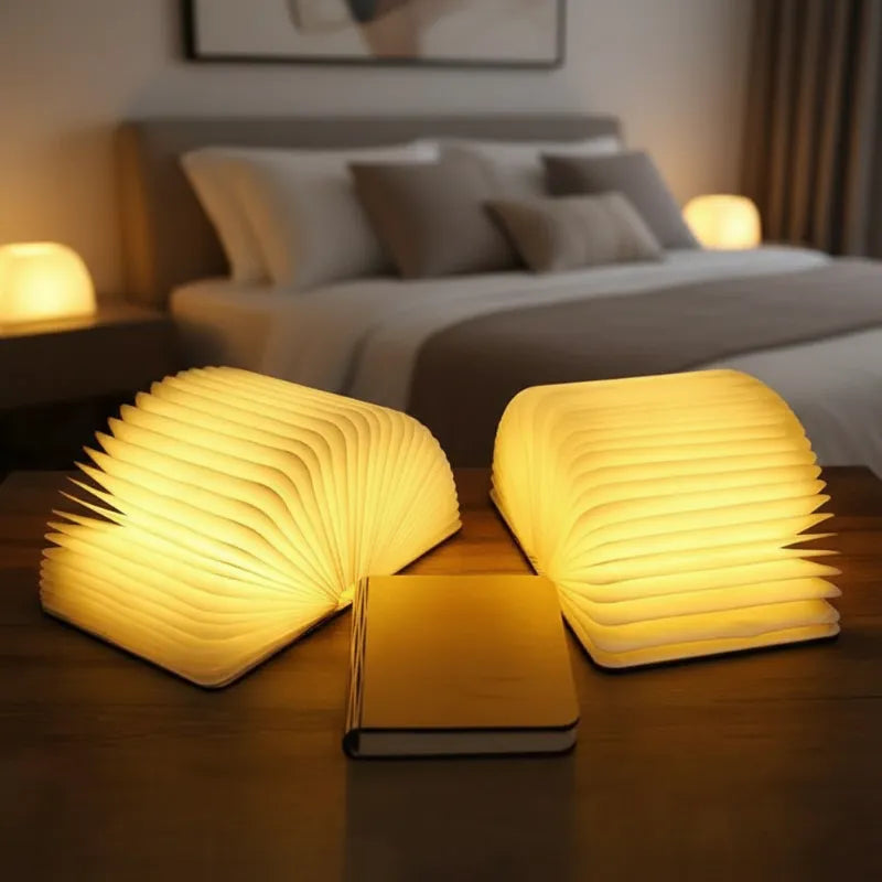 lampe lecture au lit forme de livre lumineux