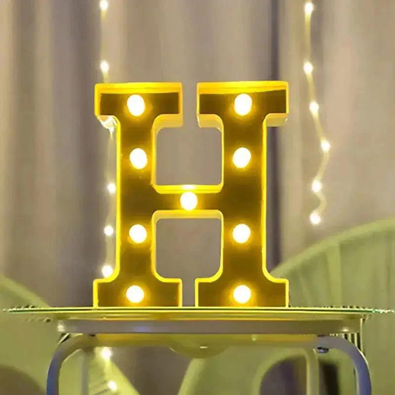 Lettre LED personnalisable - Veilleuse de rêve 