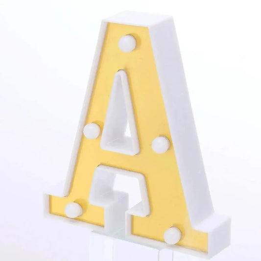 lettres led lumineuses A fond blanc