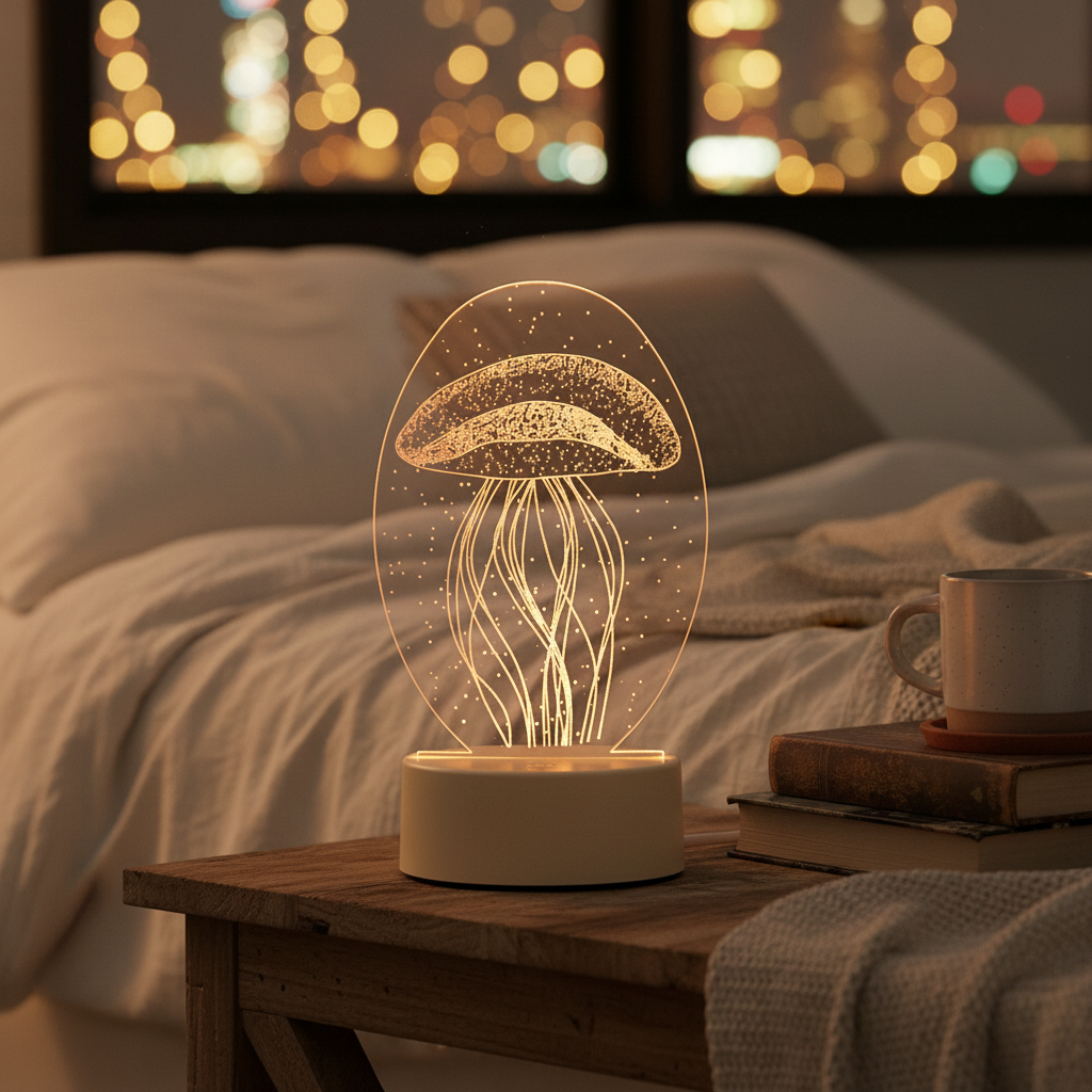 Lampe Méduses Géant 3D Veilleuse de rêve