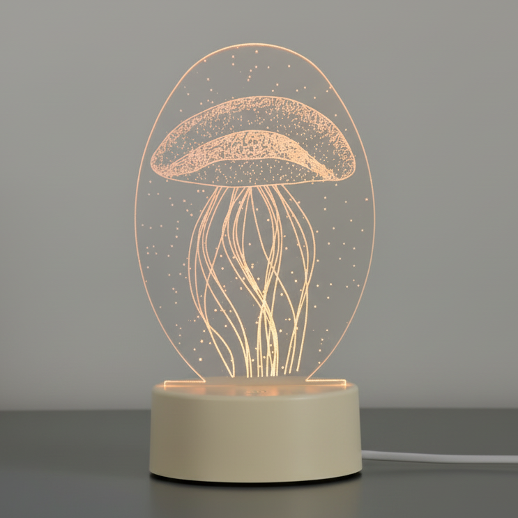 Lampe Méduses Géant 3D Veilleuse de rêve