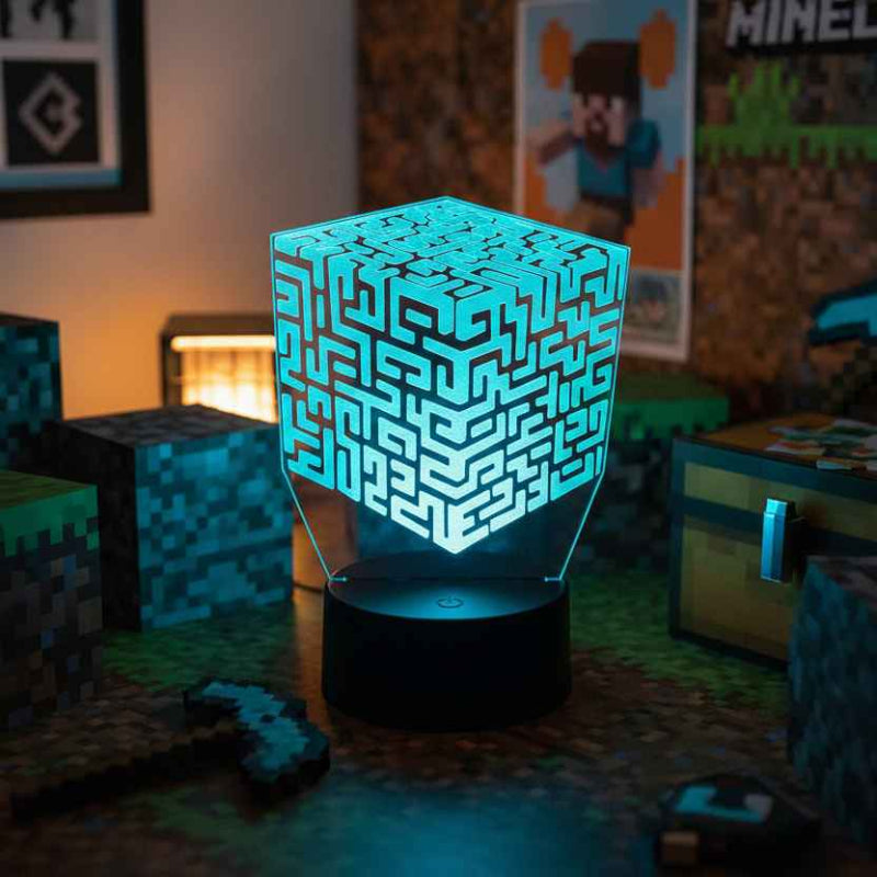 Lampe labyrinthe minecraft 3d