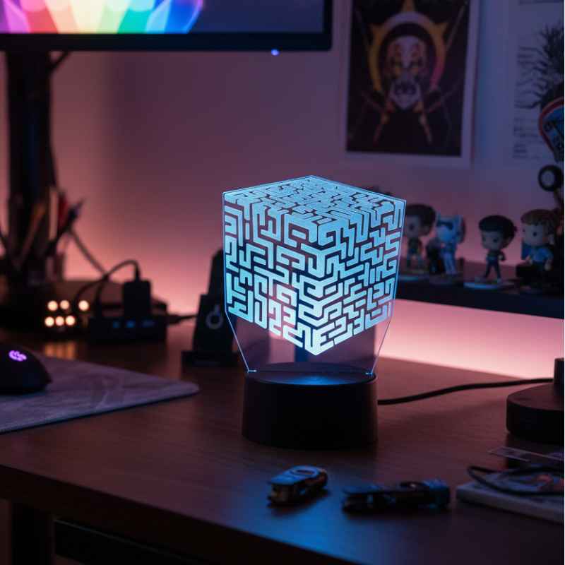 Lampe Minecraft Cube Labyrinthe Zone Gaming