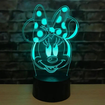 Lampe Minnie 3D - - Veilleuse de rêve | Lampe3D | Tête Minnie -  - #tag1# - #tag2# - #tag3# - #tag4#