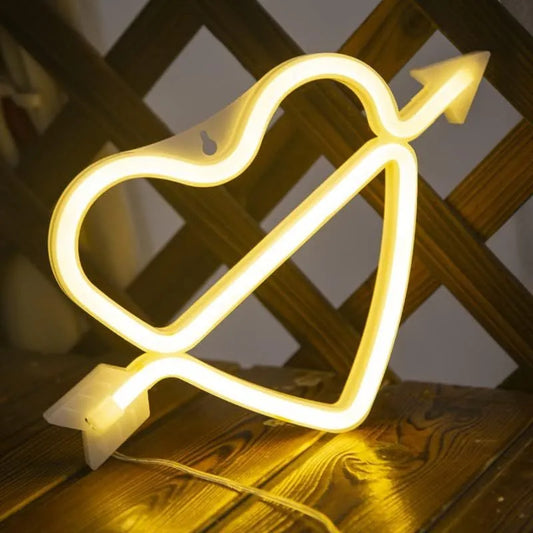 Coeur Néon Signes LED Décor