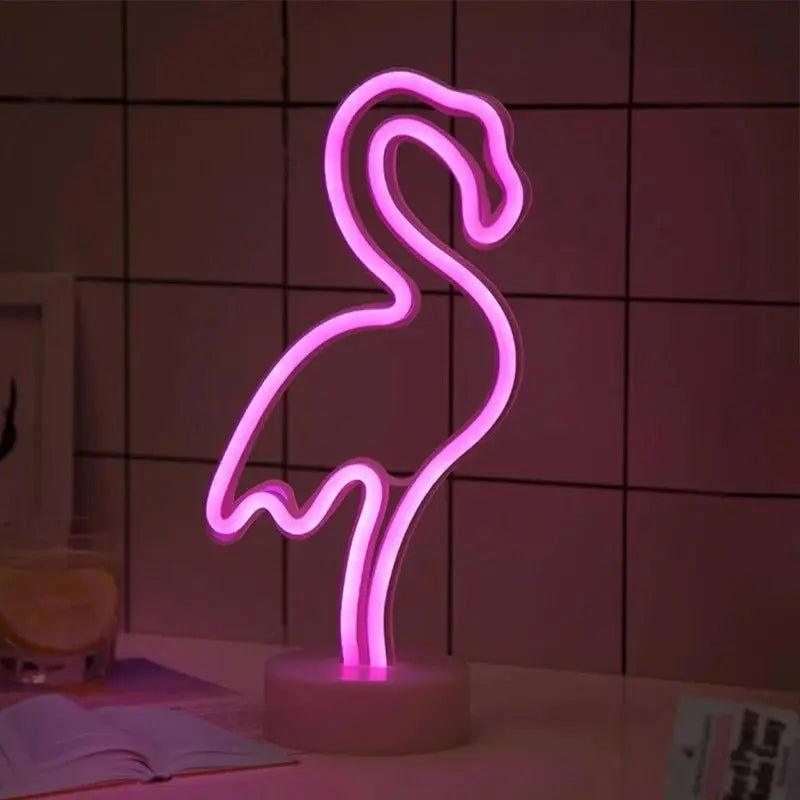 Lampe Neon Flamant Rose - Veilleuse de rêve 