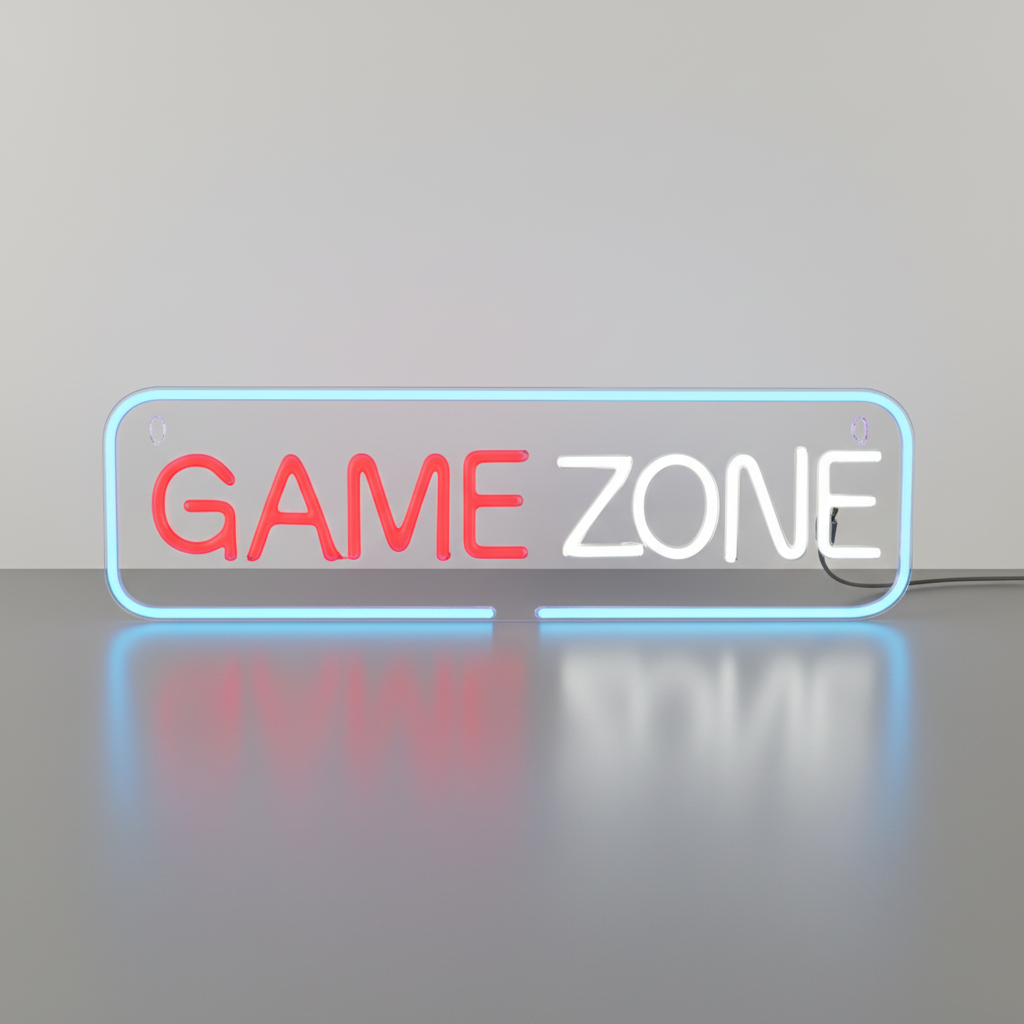 Lampe Neon Gaming Game Zone Veilleuse de rêve