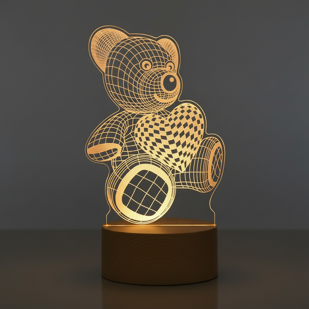 Lampe Ourson 3D Veilleuse de rêve