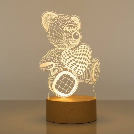 Lampe Ourson 3D Veilleuse de rêve