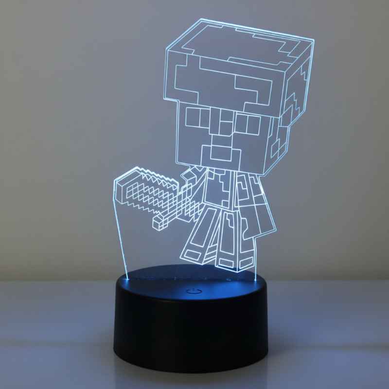 Gros plan sur lampe Minecraft personnage 3D pour enfant