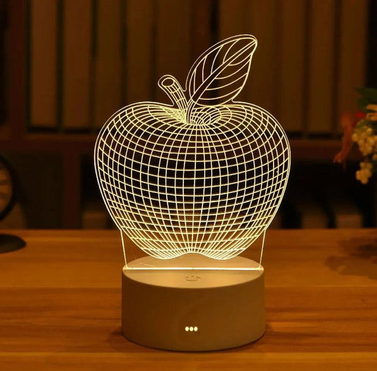 Lampe Pomme 3D - Veilleuse de rêve