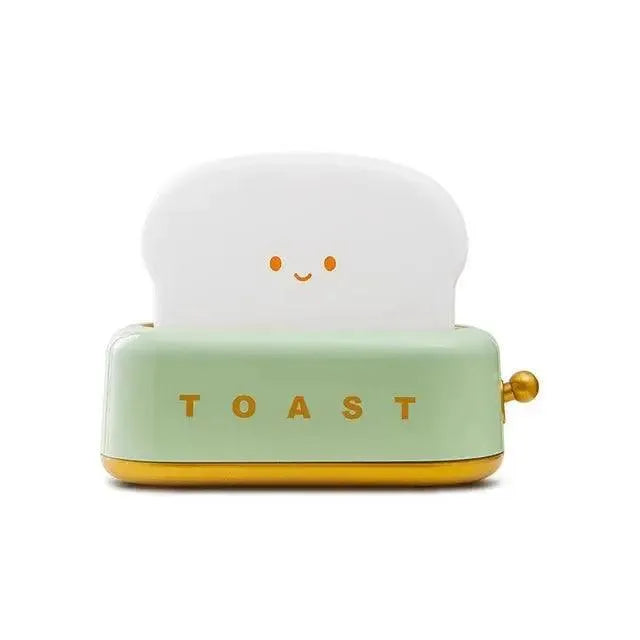 Grille-pain Veilleuse pour Enfants Lampe Toast Vert Fond Blanc