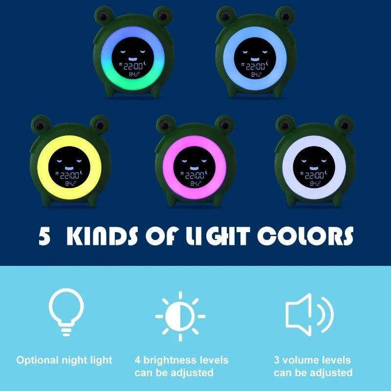 Réveil grenouille LED enfant effet lumière tamisée