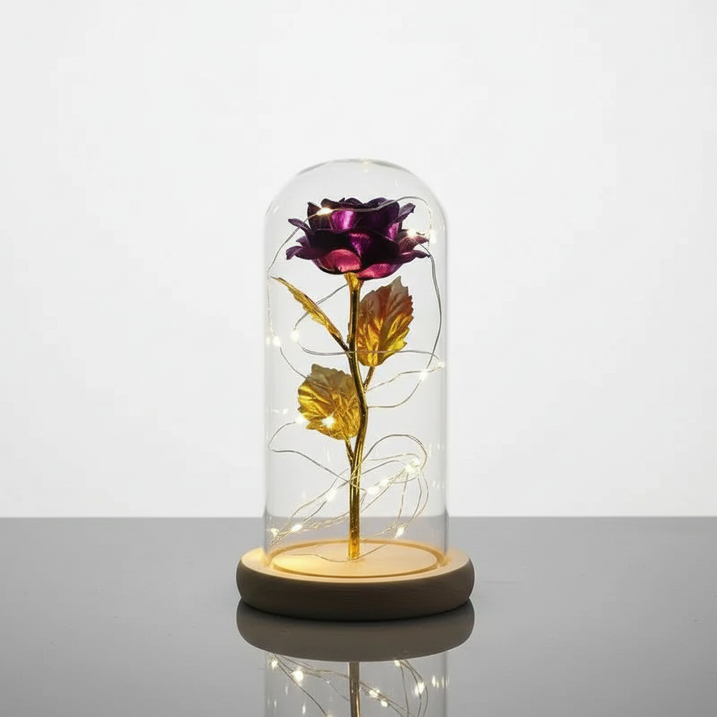 Lampe Rose Éternelle Violet Veilleuse de rêve