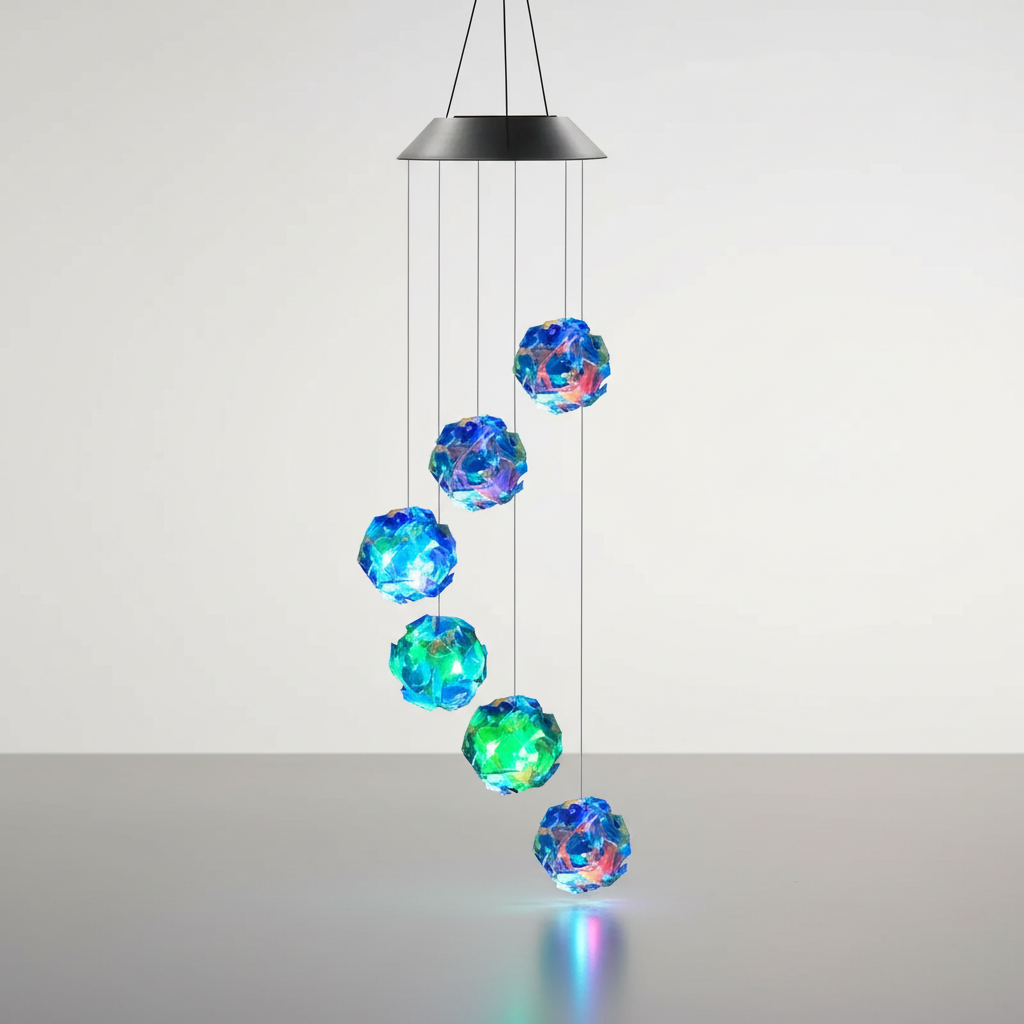 Lampe Solaire Exterieur Carillons Bleu Veilleuse de rêve