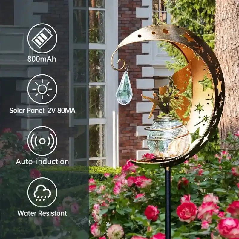 Lampe Solaire Lune Fée Exterieur Veilleuse de rêve