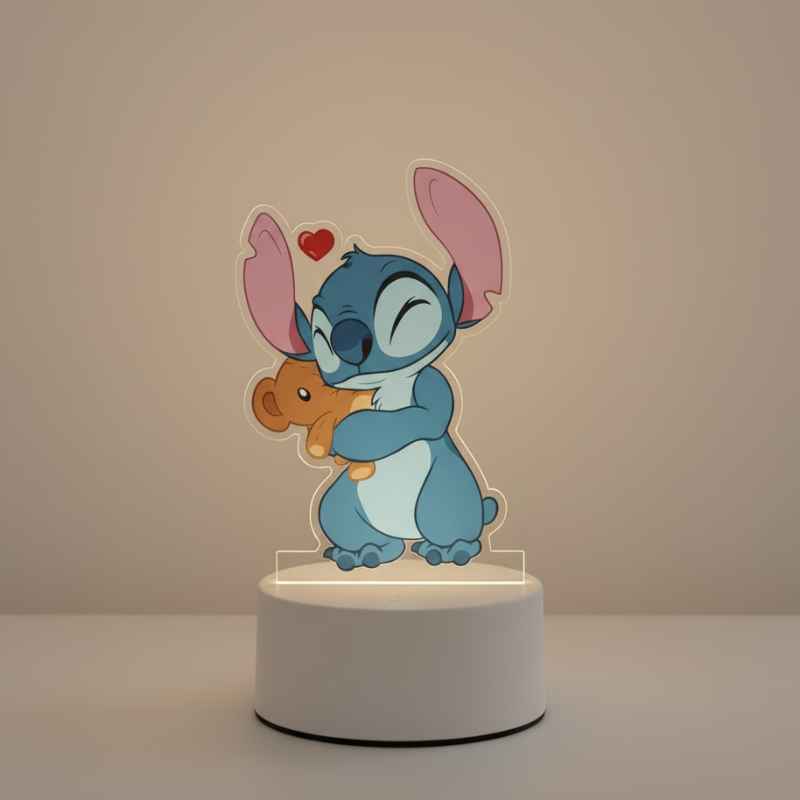 lampe Stitch LED doudou connectée en USB à lumière douce