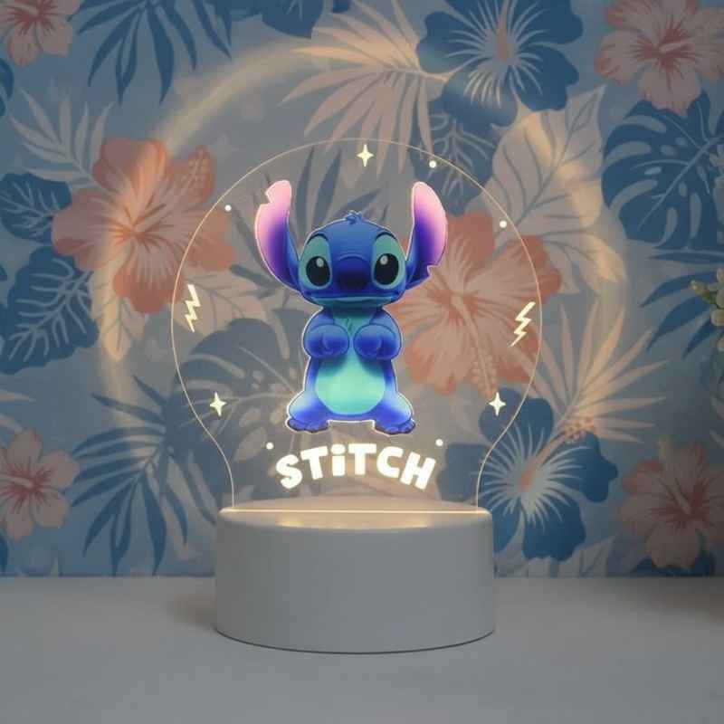 Lampe Stitch 3D à 16 couleurs avec télécommande LED RGB