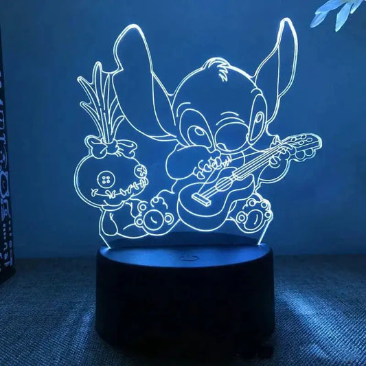 Veilleuse de rêve  Lampe Stitch 3D Veilleuse de rêve Lampe 3D Lampe Anime Lampe Stitch