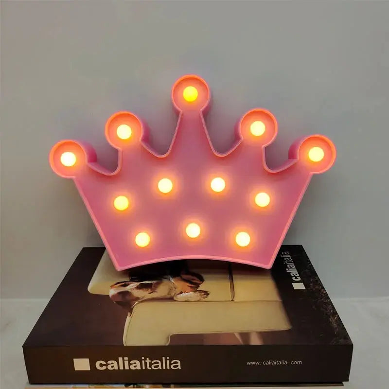 Veilleuse Led Couronne Rose