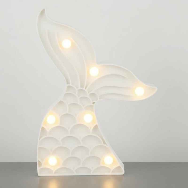 lampe veilleuse sirène dans ambiance décor mer et océan