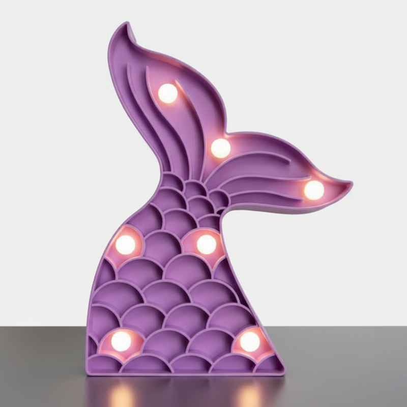Lampe de chevet en forme de sirène pour chambre fille décor féérique