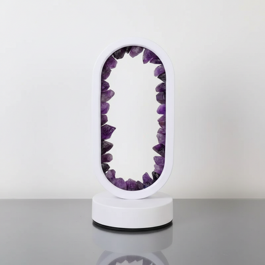 Lampe à Cristaux de Sel Améthyste Veilleuse de rêve