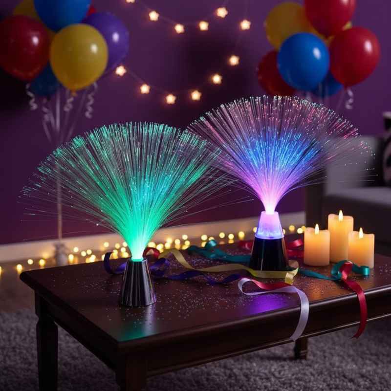 lampe led fibre optique multicolore