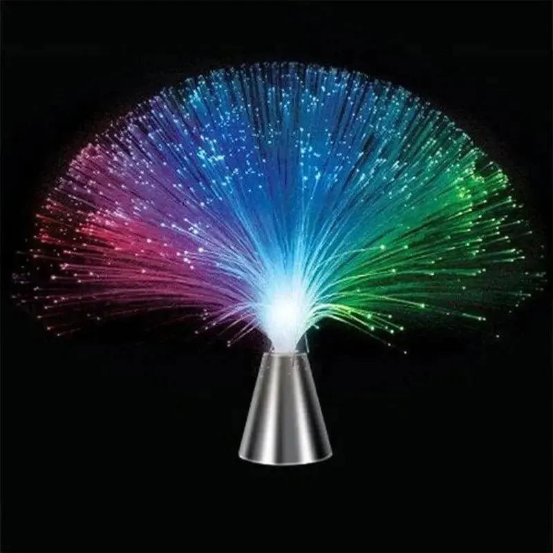 Lampe veilleuse LED multicolore en fibre optique
