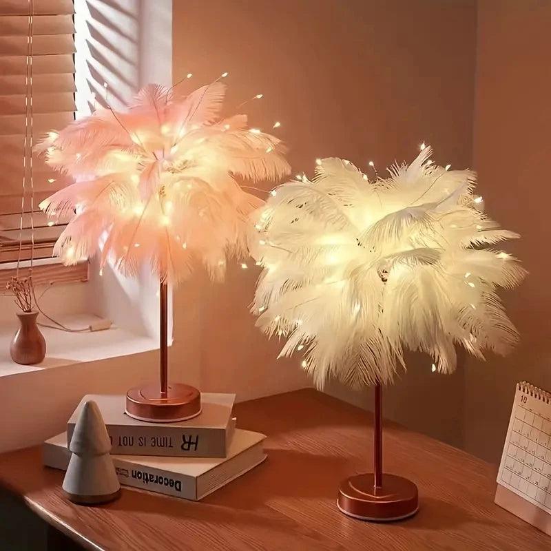 Lampe à Plumes - Veilleuse de rêve 