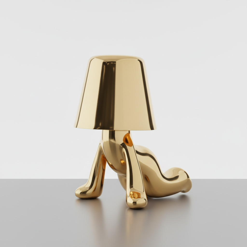 Lampe a Poser Doré Petit Bonhomme 4 Pattes Veilleuse de rêve