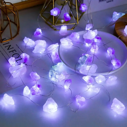 Lampe à sel | Guirlande Rose Quartz Energy Veilleuse de rêve