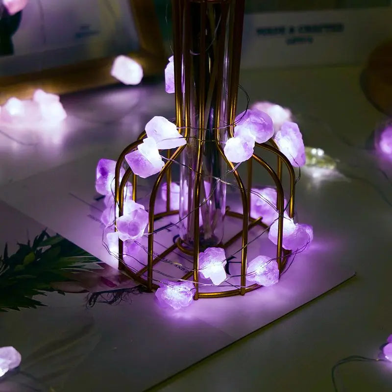 Lampe à sel | Guirlande Rose Quartz Energy Veilleuse de rêve