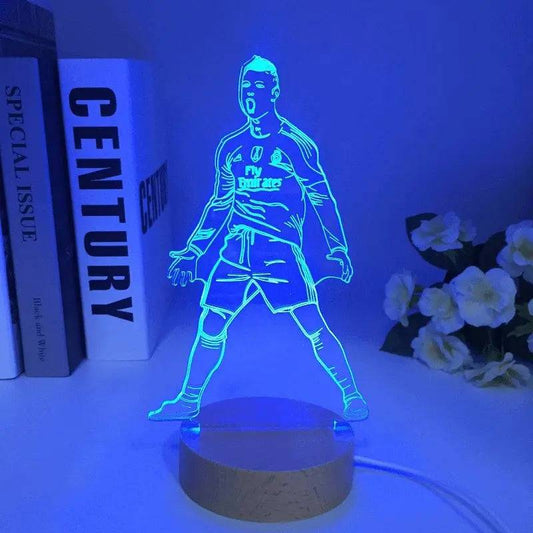 Veilleuse de rêve  Lampe De Chevet | Foot Cristiano Ronaldo 3D Veilleuse de rêve Lampe 3D Lampe De Chevet Foot