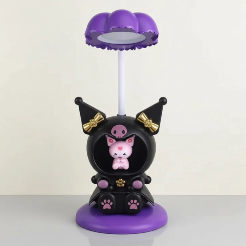 Lampe de chevet Kuromi anime violet noir LED