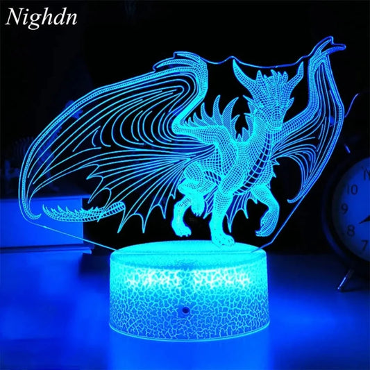 Lampe de Chevet Holographique Dragon