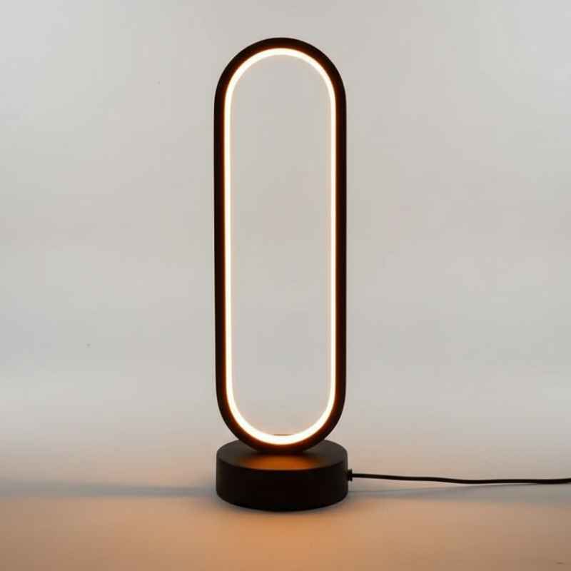 lampe ovale LED noire faible consommation énergétique