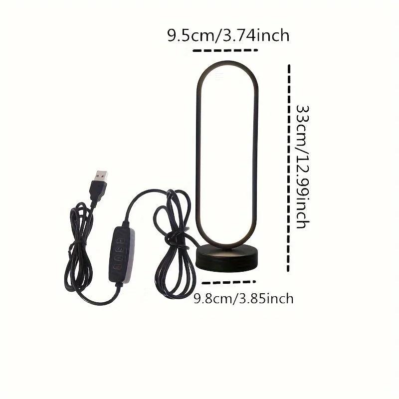  détail du bouton tactile sur lampe ovale noire LED