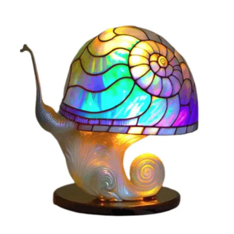 Lampe de Table Champignon Escargot - Veilleuse de rêve 