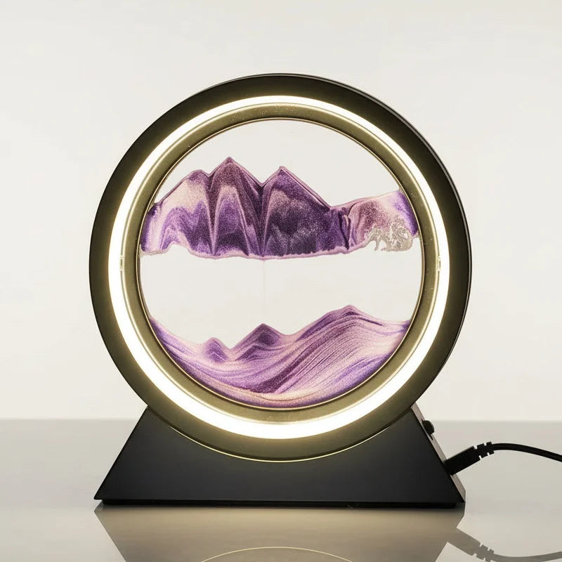 lampe table sablier LED décorative lumière douce