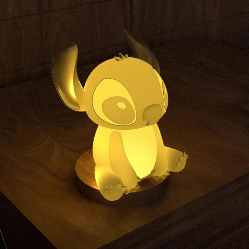 Anime Disney Mickey Mouse Stitch 3d Night Light Bedside Night Lamp Table Lamp Children Bedroom Sleep Lamp Decorative Ornaments Veilleuse de rêve