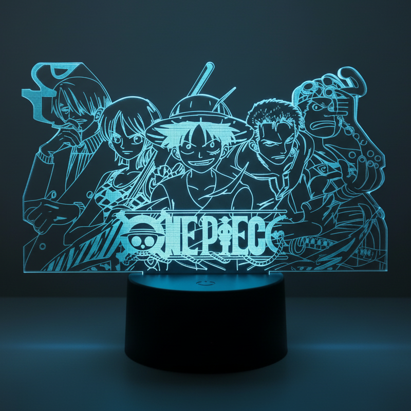 Lampes One Piece 3D Mugiwara Veilleuse de rêve